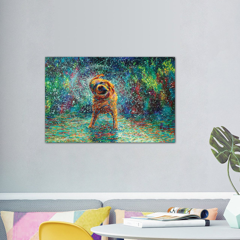 " Shakin' Jake " by Iris Scott, 18" H x 26" W x 1.5" D, Wrapped Canvas