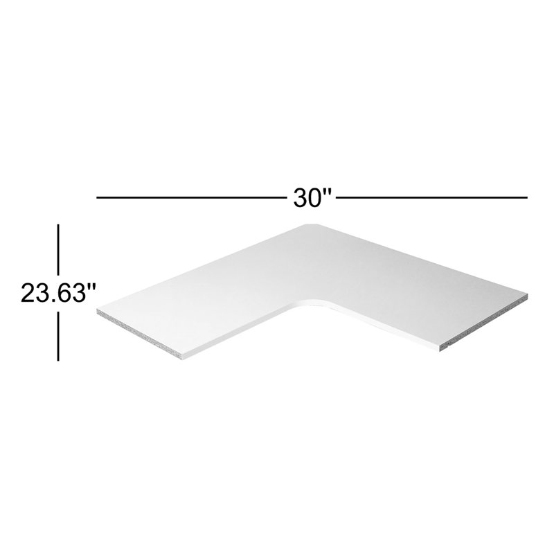 Tablette d'angle à 3 tablettes Grid, Gris patiné