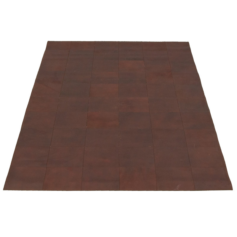 Tapis brun foncé unique 5 pi x 7 pi 11 po