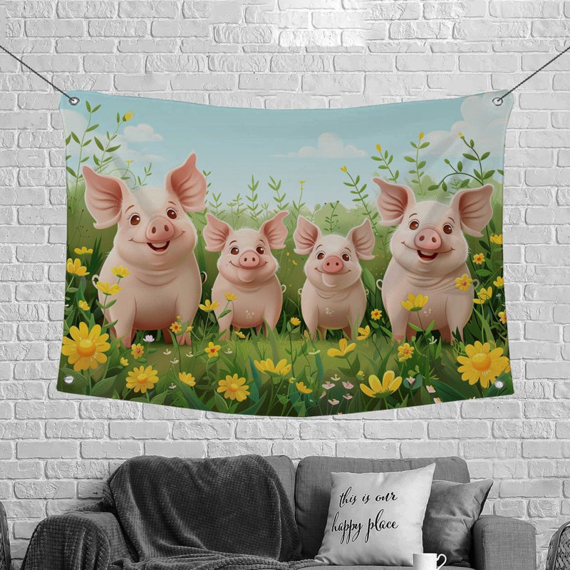 Tapisserie en microfibre, H 88 po x l 104 po