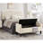 Upholstered Tufted Button Storage Bench with nails trim,Entryway Living Room Soft Padded Seat with Armrest,Bed Bench--1308359402
