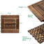 12 po X 12 po Carrelage de sol en bois d'acacia brun foncé-124925189