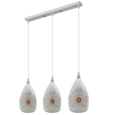 Shreve 3 - Light White Kitchen Island Pendant