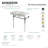 Kingston Brass Imperial 36-Inch Ceramic Console Sink with Stainless Steel Legs (8-Inch, 3-Hole)-100522549-100522551