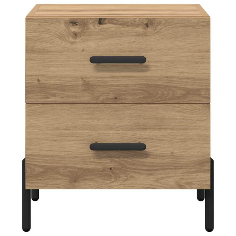 40cm W Manufactured Wood Bedside Table, Artisan Oak