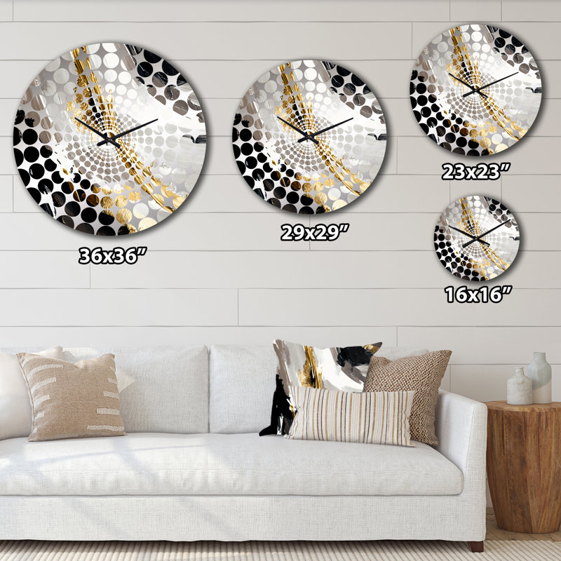 Cerfeuil - horloge murale peinture abstraite, Très grand
