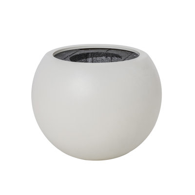 Pot à fleurs 20 po intérieur / extérieur blanc avec finition mate