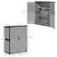 Remises spacieuses, armoire moderne ajustable en acier et bois pour patio