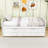 Twin Size Bed with Pull-Out Twin Trundle and Storage Drawers-1976253484