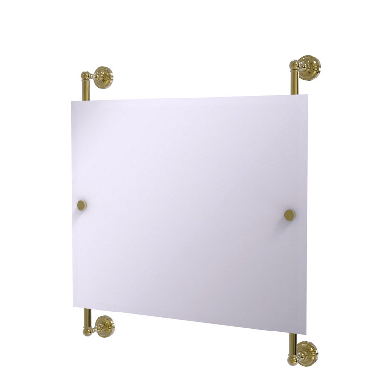 Marchmont Wall Mirror, Unlacquered Brass, 28.3" H x 26" W
