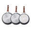 Ensemble de poêles à frire en aluminium 3 pièces 9,5 11 12 po
