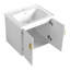 Meuble-lavabo double 59,62 po avec plateau en céramique Mashon-220539659