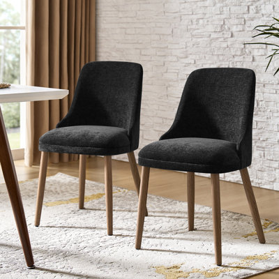 Kanalu Upholstered Side Chair with Solid Wood Legs