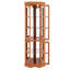 Armoire d'angle avec 5 tablettes et 5 lumières en chêne-225013747
