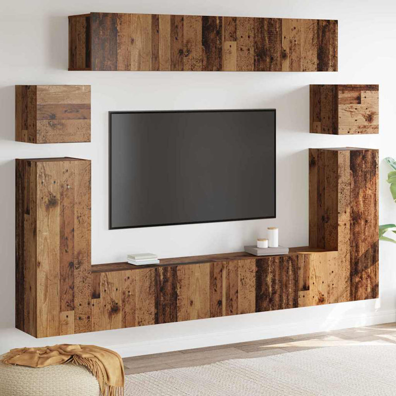 TV Stand for TVs up to 88", Old Wood