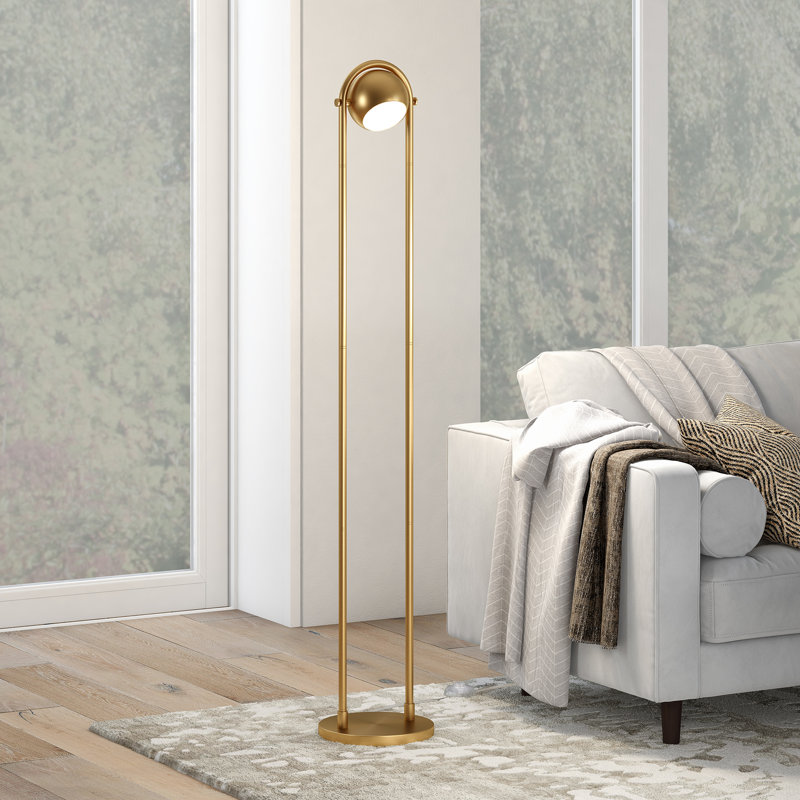 Delgado 64'' Novelty Floor Lamp, Brushed Brass, Brushed Brass