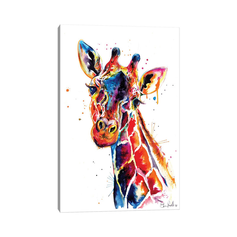 Giraffe by Weekday Best - Wrapped Canvas Painting, 66.04 cm H x 45.72 cm W x 3.175 cm D