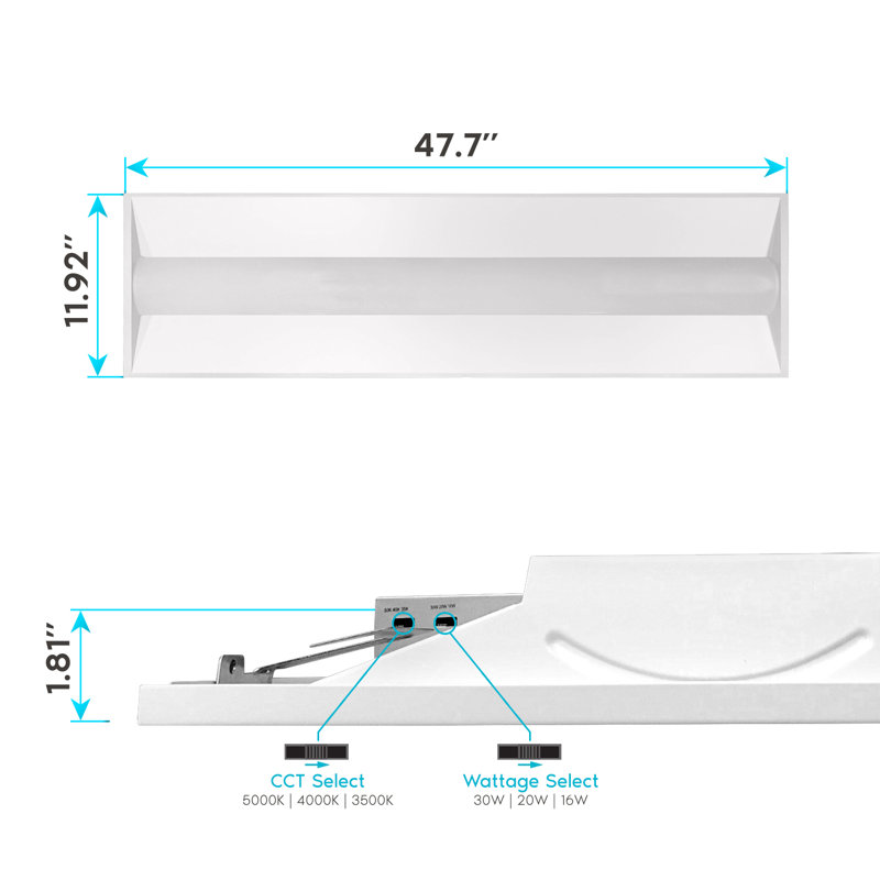 Panneau lumineux DEL 1 'x 4' à intensité variable, 2