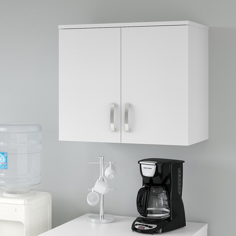 Universal Storage 28.5'' Wide 2 - Shelf Storage Cabinet, White