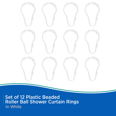 Plastic Rust Resistant Shower Curtain Hook
