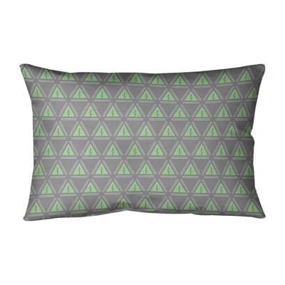 Theo Nath Minimalist Trees Faux Leather Lumbar Pillow