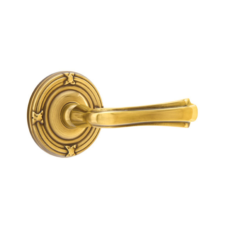 Levier de porte avec rosette Wembley, Gauche, Antique français