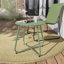 Ebern Designs Steel Patio Side Table, Weather Resistant Outdoor Round End Table