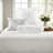 Elegant White Cal King Bedding Sets, Polyester Tufted Design For Home