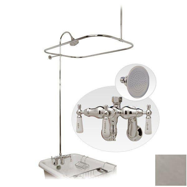 Complete Shower System with Rough in-Valve, Brass Nickel