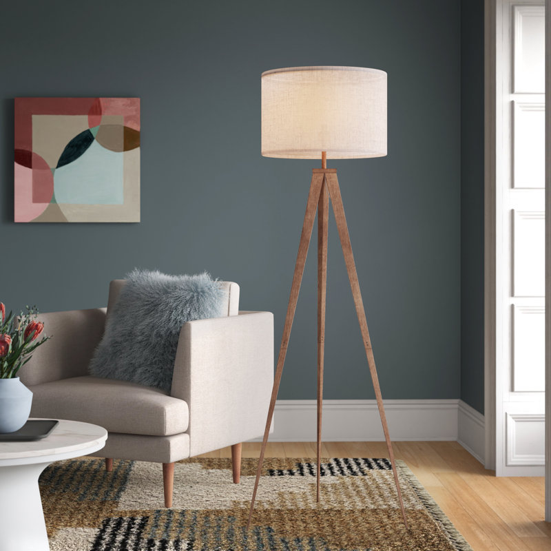 Nalan 61.4'' Tripod Floor Lamp - Gold