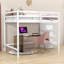 Lit mezzanine double en bois avec garde-robe intégré Eylulnaz par Harriet Bee-1924325636