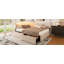 Base de lit simple à double boucle, structure de lit tapissier avec tête de lit, avec 2 tiroirs de rangement, lumière DEL et conception de chargement USB, pieds et lattes en bois massif, aucun sommier nécessaire, beige-398163269
