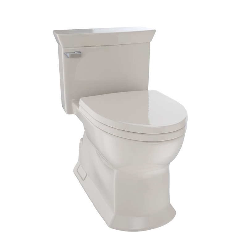Soirée® 1.28 GPF (Water Efficient) Elongated One-Piece Toilet (Seat Included), Bone