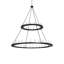 Lustre 48 lumières à deux niveaux de 84 po de largeur 84 po Loxley