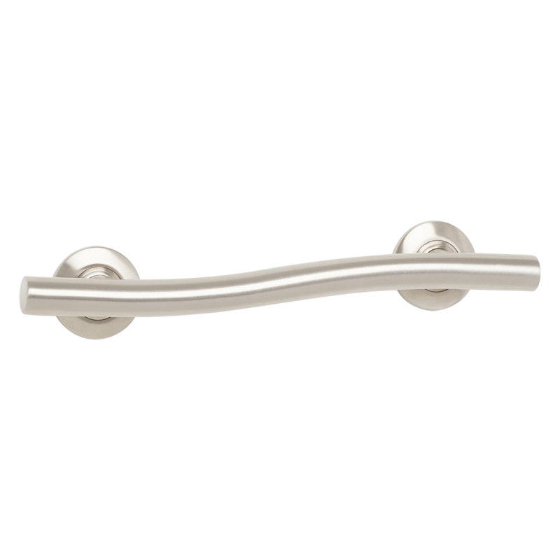 Lifestyle & Wellness Stainless Steel Wave Grab Bar, Satin Stainless, 5" H x 18" W