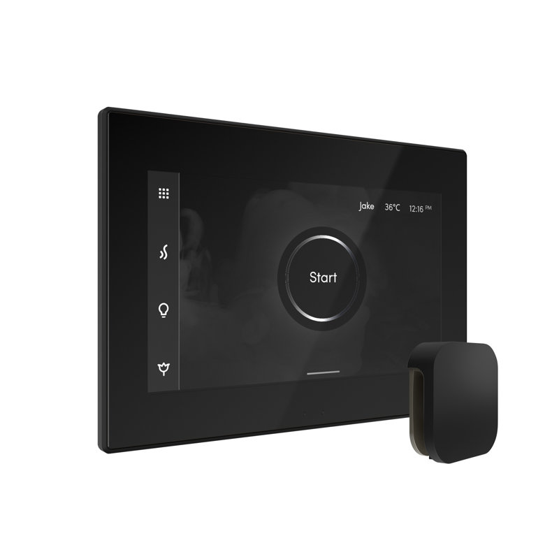 iSteamX Steam Shower Control and Steamhead, Black/Matte Black