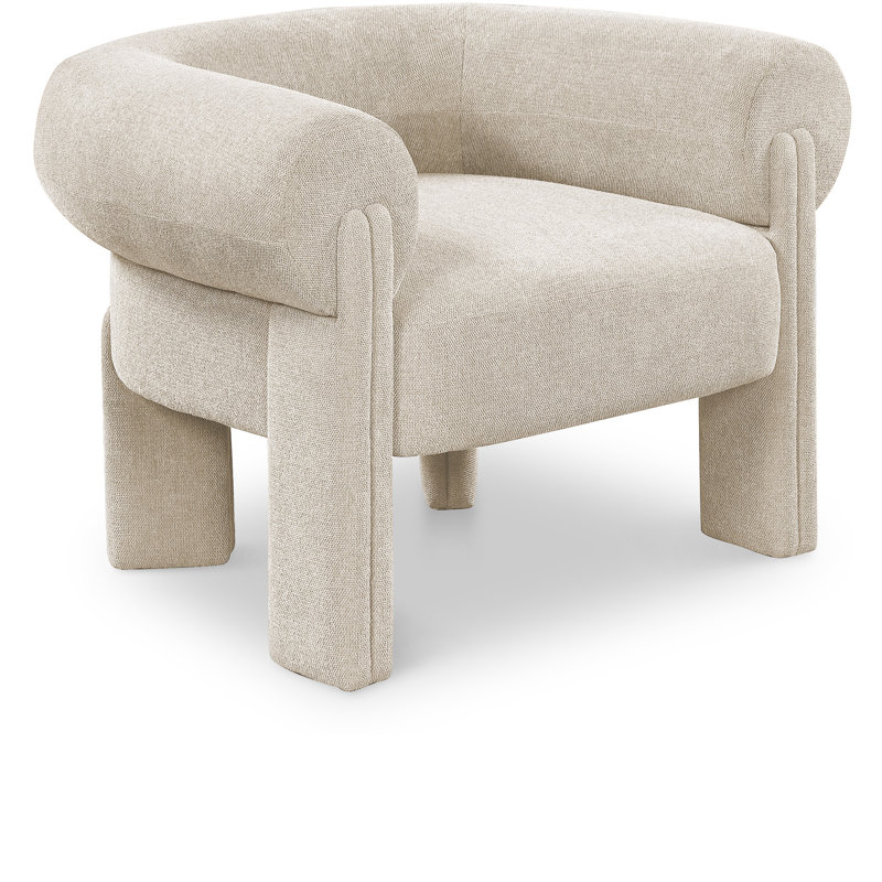 Stefano 36'' Wide Armchair, Beige Fabric