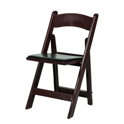 Chaise pliante rembourrée en résine
