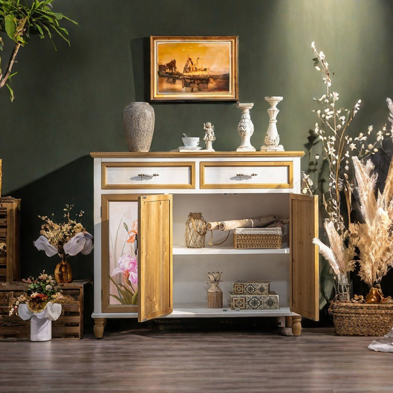 Armoire pastorale peinte