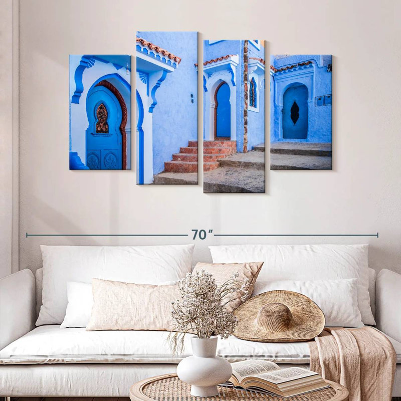 Lynelle Moroccan Chefchaouen Homes, 32" H x 52" W