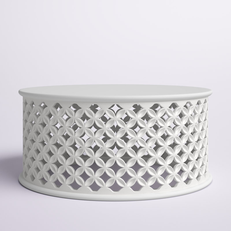 Table basse Alfi, Blanc délavé