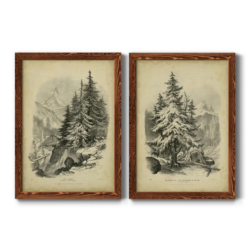 Toile encadrée de qualité supérieure The Larch, Toile encadrée érable, H 37,5 po x l 55 po x P 1,5 po