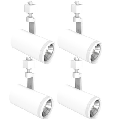 LED Track Light Heads H Type 30W/25W/20W Power Tunable 2700K/3000K/3500K/4000K/5000K 5CCT 20°-50°Angle Zoomable White Rail Ceiling Fixture,ETL DLC Listed