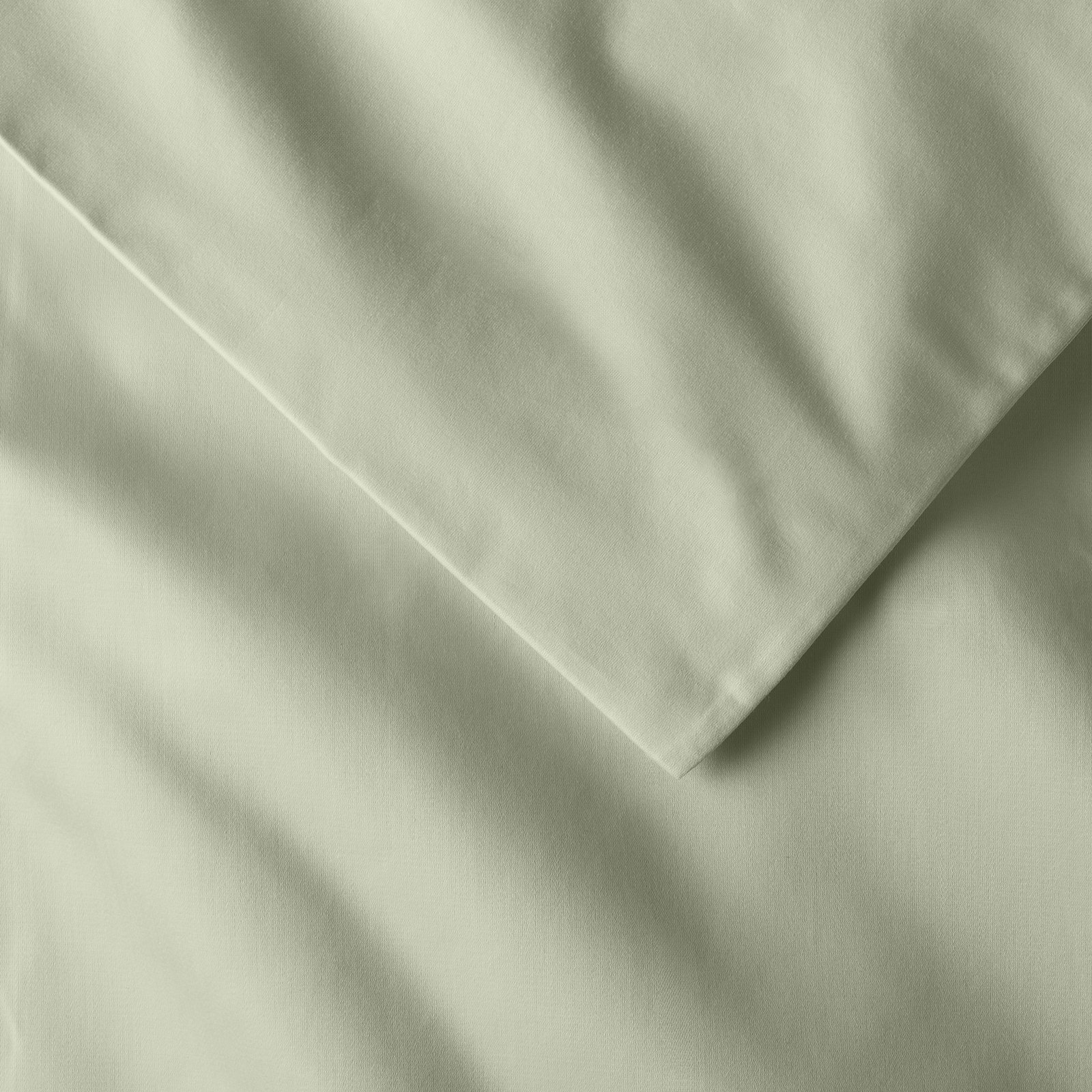 Danfield Cotton Sateen Duvet Cover Set, Sage, King / Cal King Duvet Cover + 2 Pillow Shams