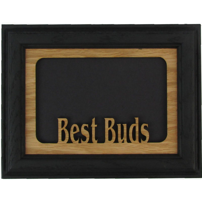 Solid Wood Picture Frame with Mat, Black