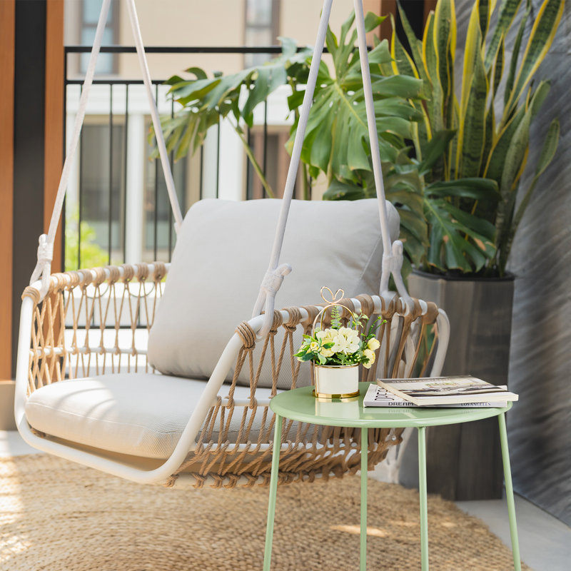 Green Patio Steel Round Side Table