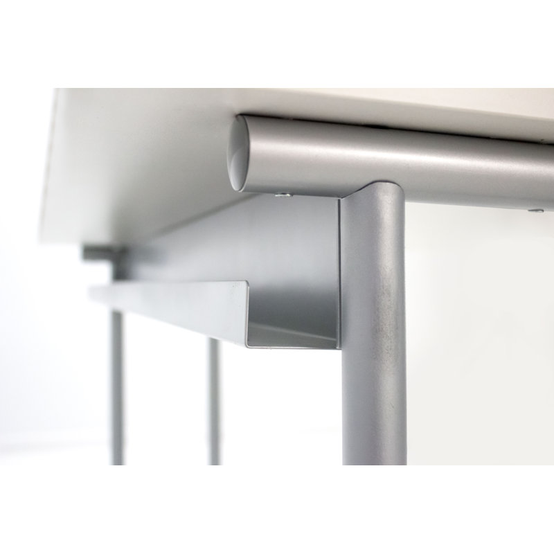 Folkestone Steel Writing Desk, 75cm H x 180cm W x 80cm D, White