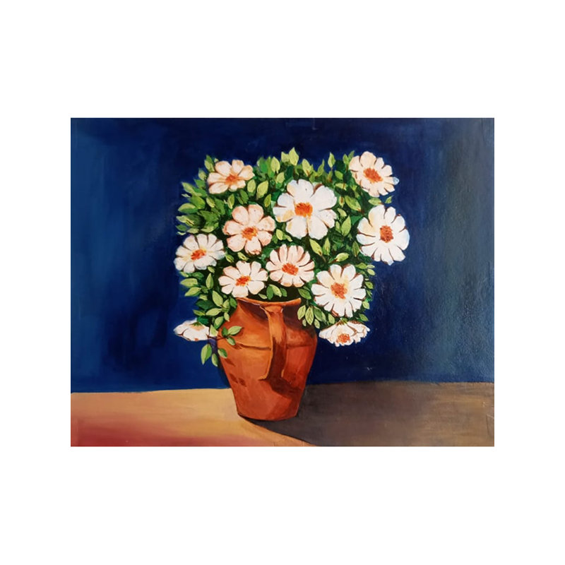 Magnifique pot de fleur | Acrylique sur toile | Par Rohit