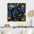 Toile avec cadre flottant or