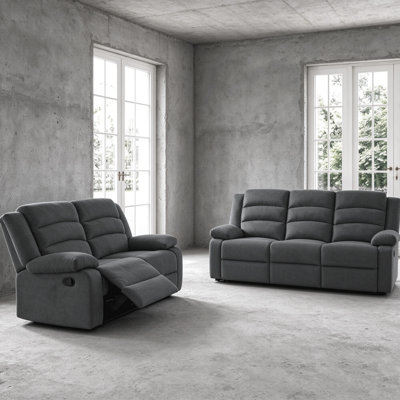 2-Piece Manual Reclining Living Room Set with Loveseat and Sofa